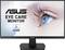 Ein ASUS-Monitor mit Augenpflege-Funktion und TÜV Rheinland-Zertifikat zeigt ein großes Auge auf dem Display.