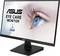 Ein ASUS-Monitor mit der Aufschrift 'Eye Care Monitor' und 'TÜV Rheinland Certified', zeigt ein nahes Detailbild eines Auges.