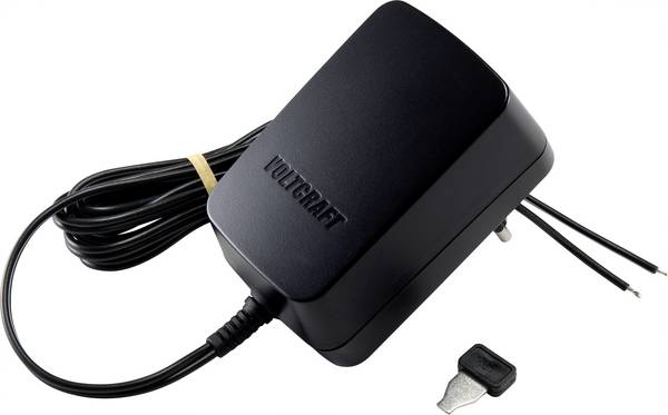 VOLTCRAFT VC-11258705 Steckernetzteil, einstellbar 3 V/DC, 4.5 V/DC, 5 V/DC, 6 V/DC, 7.5 V/DC, 9 V/DC, 12 V/DC 2.25 A 27 W Ausgangsspannung regelbar, offene Kabelenden