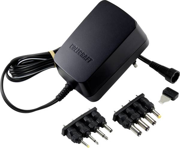 VOLTCRAFT VC-11258710 Steckernetzteil, einstellbar 3 V/DC, 4.5 V/DC, 5 V/DC, 6 V/DC, 7.5 V/DC, 9 V/DC, 12 V/DC 2.25 A 27 W Ausgangsspannung regelbar