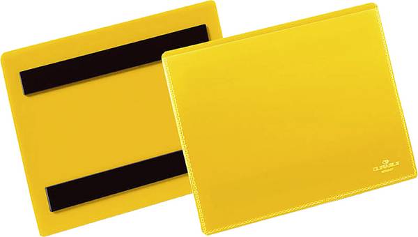 DURABLE Kennzeichnungstasche, magnetisch, gelb/transparent, 148x105mm, 50/VE
