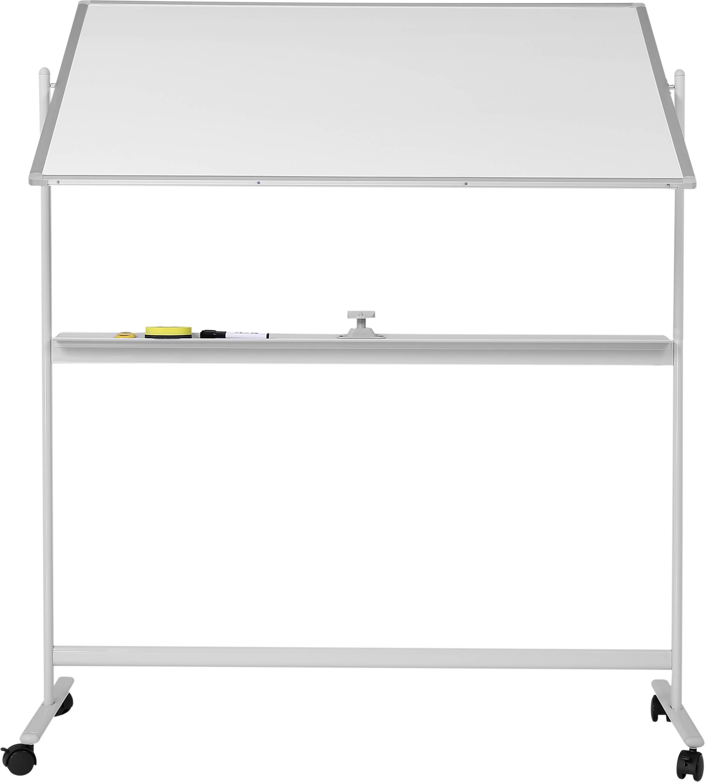 SpeaKa Professional Whiteboard SP-WB-312 (B x H) 1200 mm x 800 mm Weiß Querformat, Beide Seiten nutzbar, Inkl. Rollensat-9