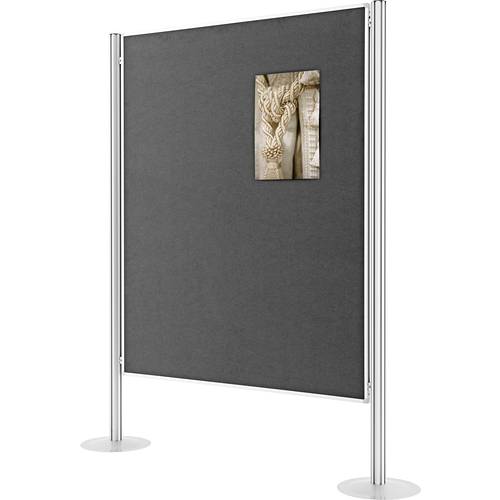 magnetoplan Präsentationswand-Set 4, Filz grau