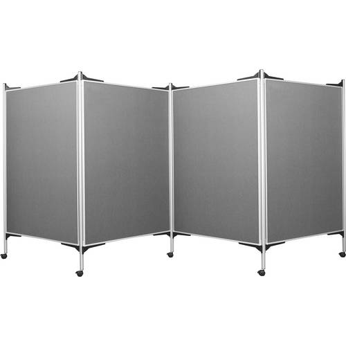 magnetoplan Präsentationswand mobil SET 2 Filz Grau beidseitig verwendbar, zusammenklappbar, Pinntafel 1101007