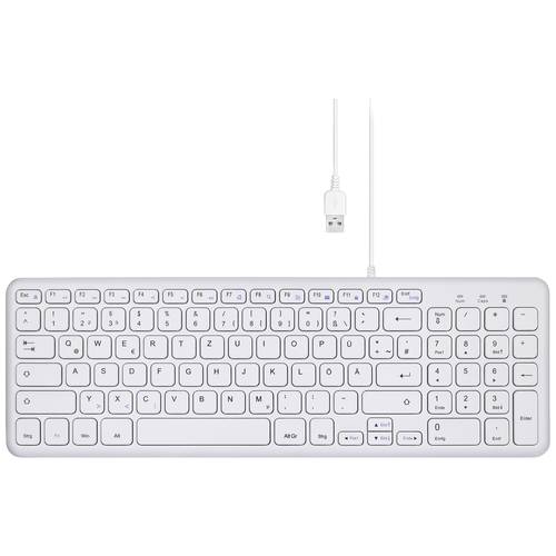 Perixx PERIBOARD-213 DE W USB Tastatur Deutsch, QWERTZ Weiß