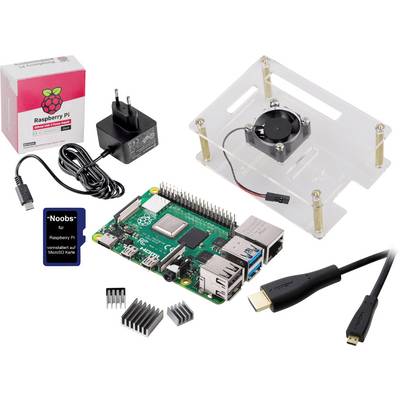 TRU COMPONENTS Class-Room-Set 5x Raspberry Pi® 4 B 4 GB 4 x 1.5 GHz inkl. Gehäuse, inkl. Netzteil, inkl. HDMI™-Kabel, in-0