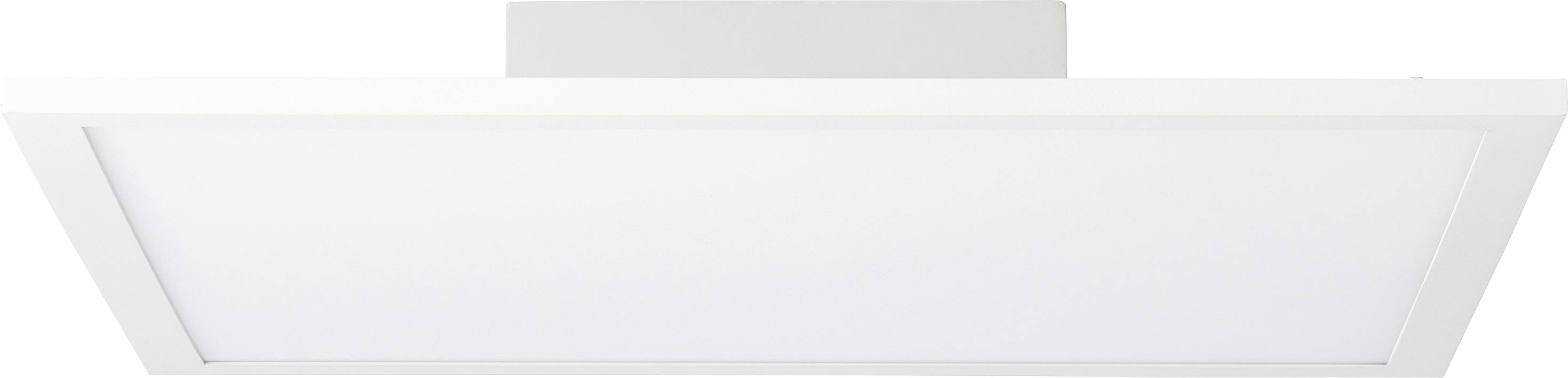 Rechteckige LED-Deckenleuchte in modernem Design mit weißem Rahmen und matter Abdeckung. Ideal für gleichmäßige Raumbeleuchtung.