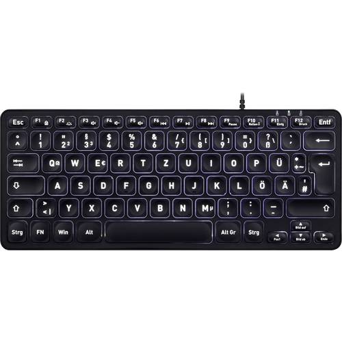 Perixx PERIBOARD-332 DE Kabelgebunden Tastatur Deutsch, QWERTZ Schwarz Beleuchtet