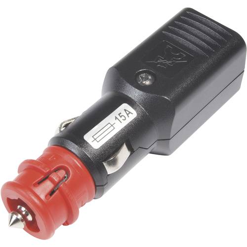 ProCar Universalstecker NG 15A mit zwangsgeführter Zugentlastung, mit Sicherung Belastbarkeit Strom max.=15 A 12 V, 24 V
