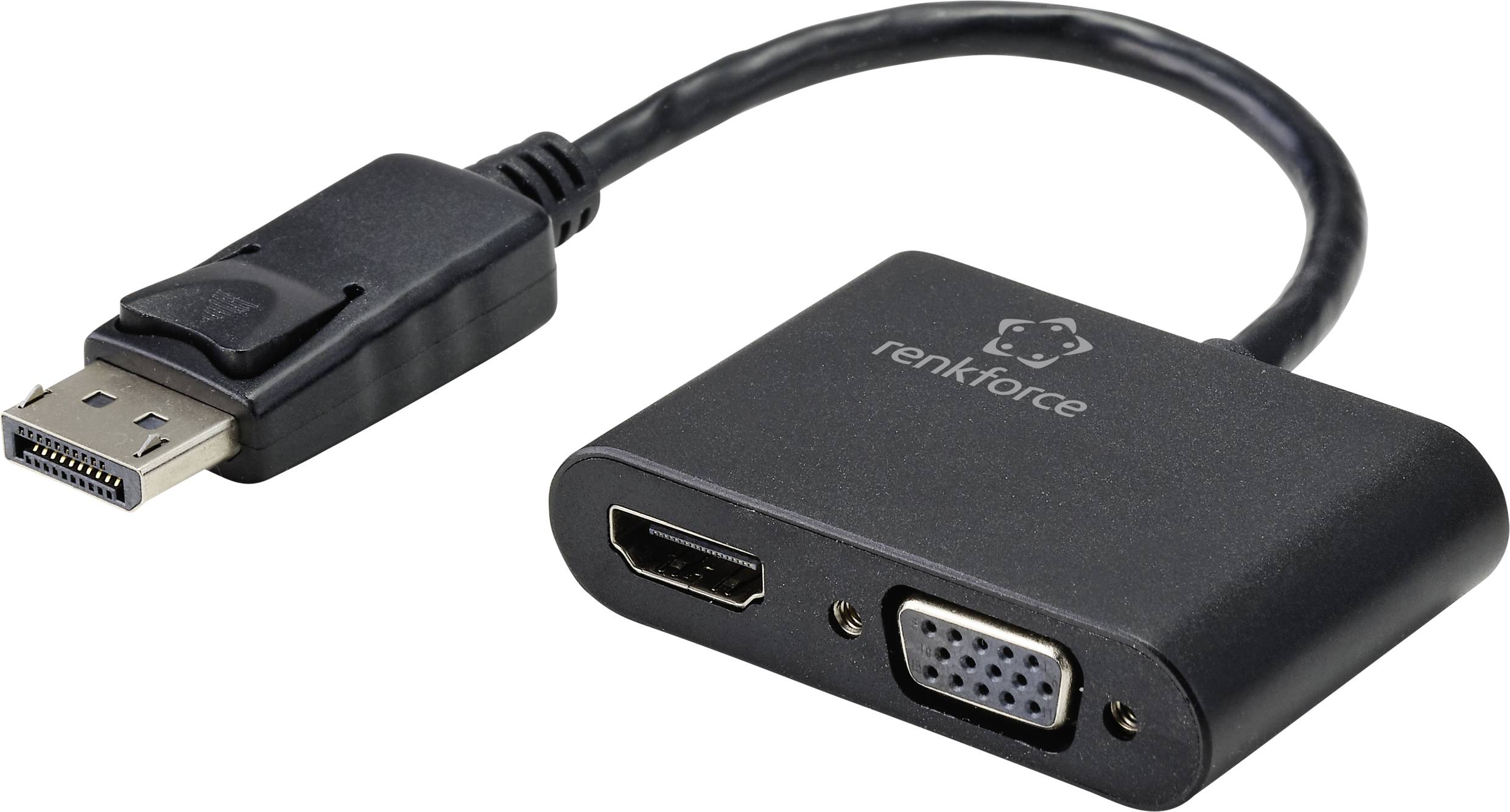 CONRAD Renkforce RF-4505752 DisplayPort / HDMI / VGA Adapter [1x DisplayPort Stecker - 1x HDMI-Buchs