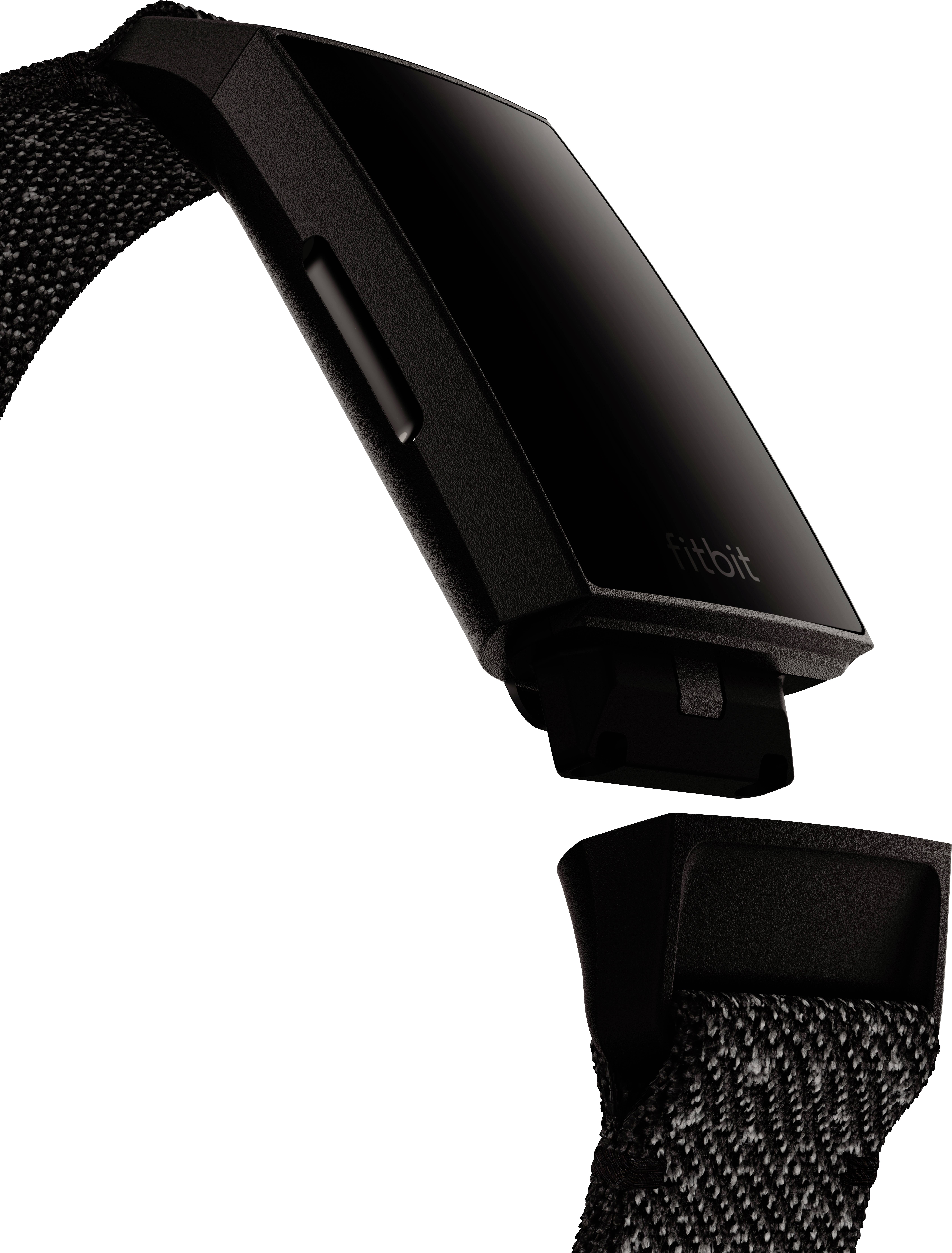 'Schwarze Fitness-Armbanduhr mit abnehmbaren Armband.'