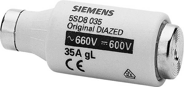 Siemens 5SD8035 Sicherungseinsatz Sicherungsgröße = DIII 35 A 690 V/AC 5 St.