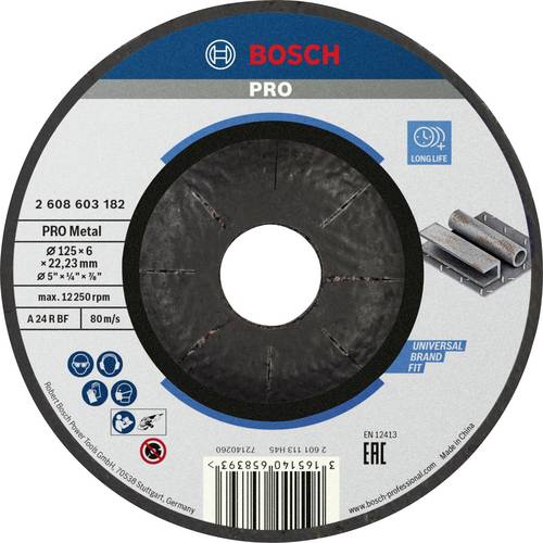 Thumbnail - Bosch Accessories BOSCH - Schruppscheibe gekröpft Standard for Metal 125 mm 2608603182 Schruppscheibe gekröpft 125 mm 1 ...