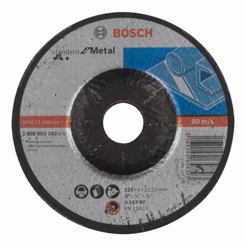 Afbraamschijf gebogen Standard for Metal A 24 P BF, 125 mm, 22,23 mm, 6,0 mm