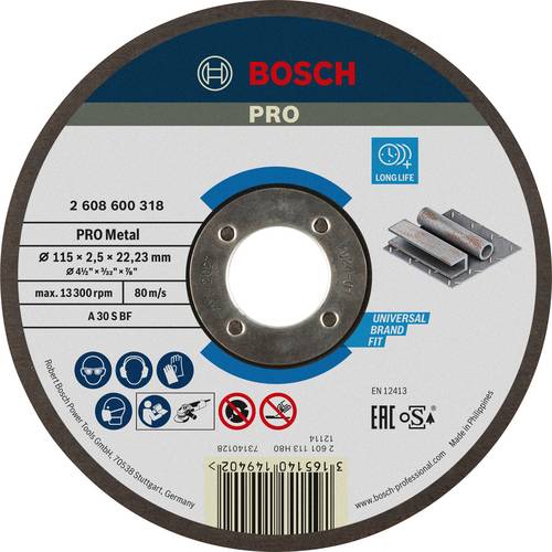Bosch Accessories 2608600318 2608600318 Trennscheibe gerade 115 mm 1 St. Stahl