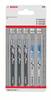 Bosch Accessories 2608667855 Stichsägeblatt-Set Basic for Wood and Metal, 5-teilig, Universalschaft 5 St.