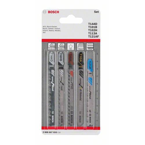 Bosch Accessories 2608667856 Stichsägeblatt-Set Allrounder, 5-teilig 5 St.