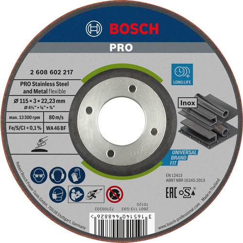 Bosch Accessories 2608602217 Schruppscheibe gerade 115 mm 1 St. Stahl