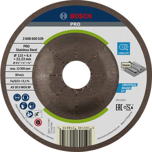 Bosch Accessories Bosch Power Tools 2608600539 Schruppscheibe gekröpft 115 mm 1 St. Stahl
