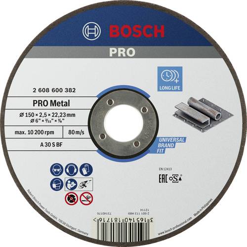 Bosch Accessories 2608600382 2608600382 Trennscheibe gerade 150 mm 1 St. Stahl