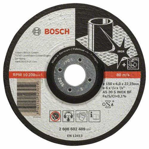 Bosch Accessories Bosch Power Tools 2608602489 Schruppscheibe gekröpft 150 mm 1 St. Stahl