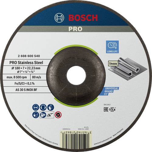 Thumbnail - Bosch Accessories neu 2608600540 Schruppscheibe gekröpft 180 mm 1 St. Stahl