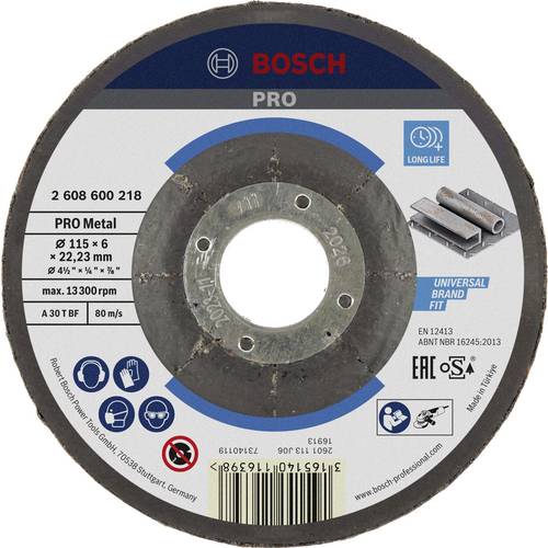 Bosch Accessories Bosch Power Tools 2608600218 Schruppscheibe gekröpft 115 mm 1 St. Stahl