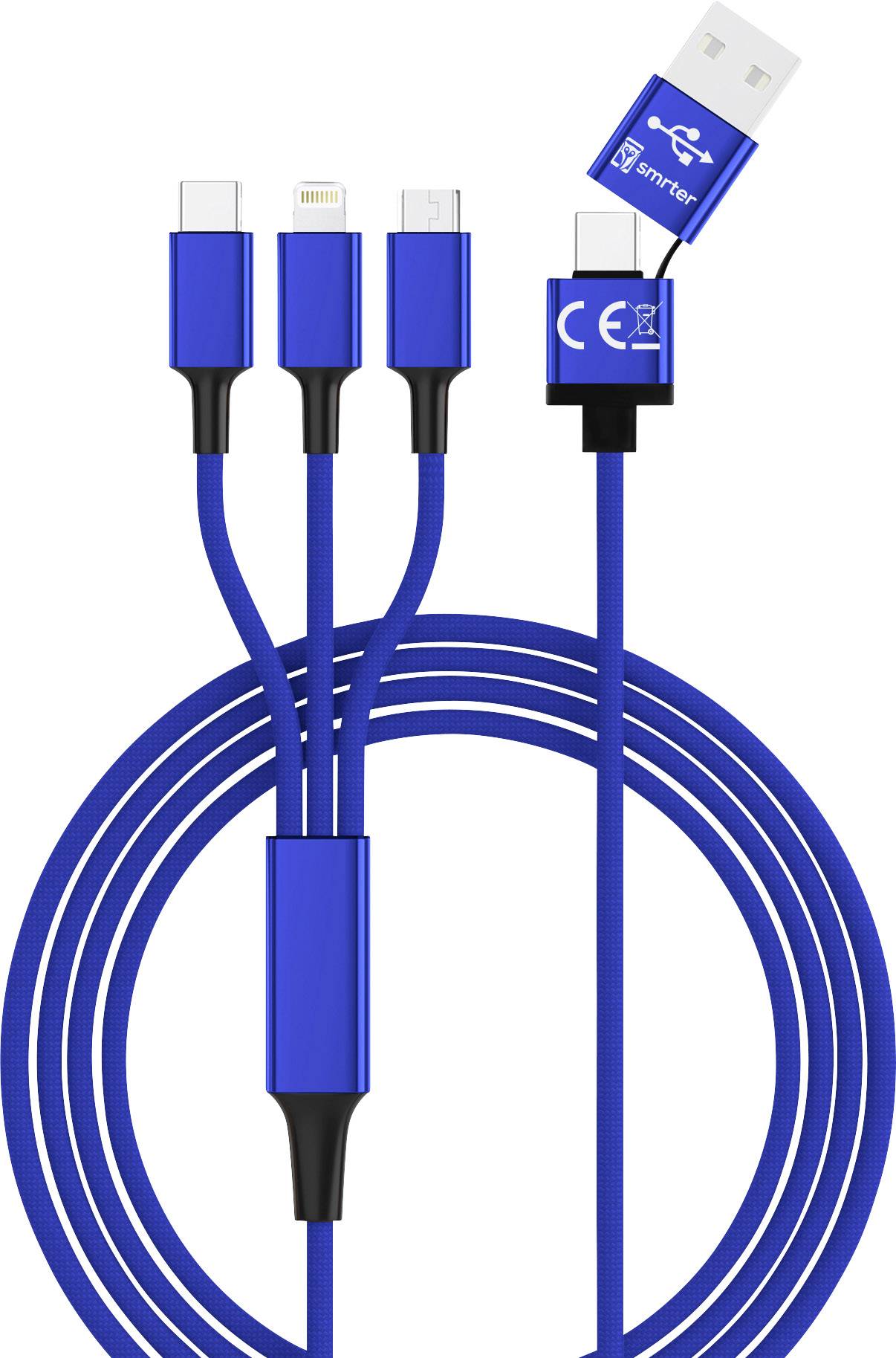 NONAME smrter Hydra ULTRA 5-in-1 USB-Ladekabel (1,2 m), navyblue