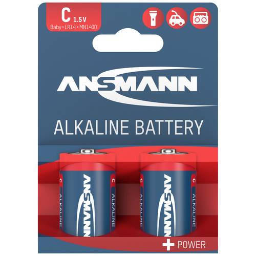 Thumbnail - Ansmann LR14 Red-Line Baby (C)-Batterie Alkali-Mangan 1.5 V 2 St.