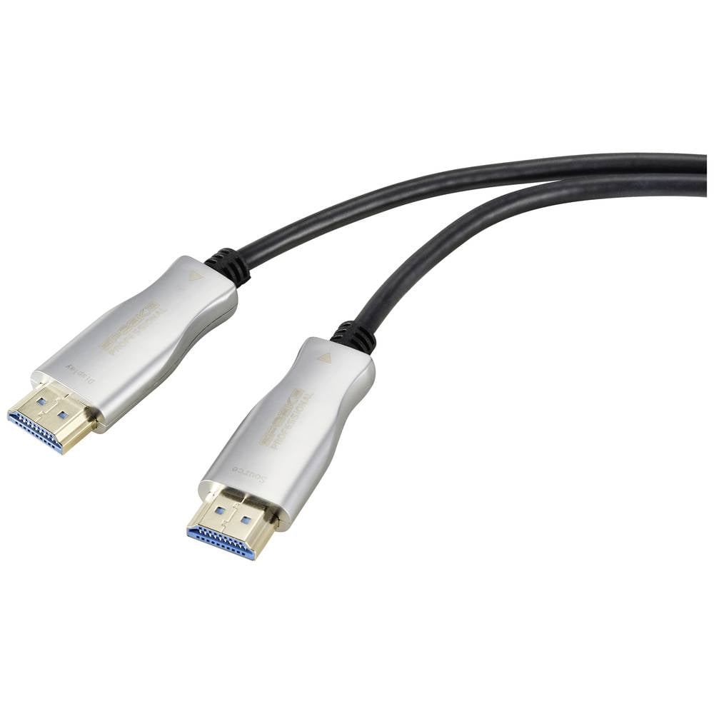 SpeaKa Professional HDMI Aansluitkabel 50.00 m SP-9019356 Afgeschermd Black [1x HDMI-stekker 1x HDMI