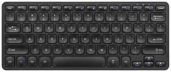Perixx PERIBOARD-416 DE USB Tastatur Deutsch, QWERTZ Schwarz USB-Hub