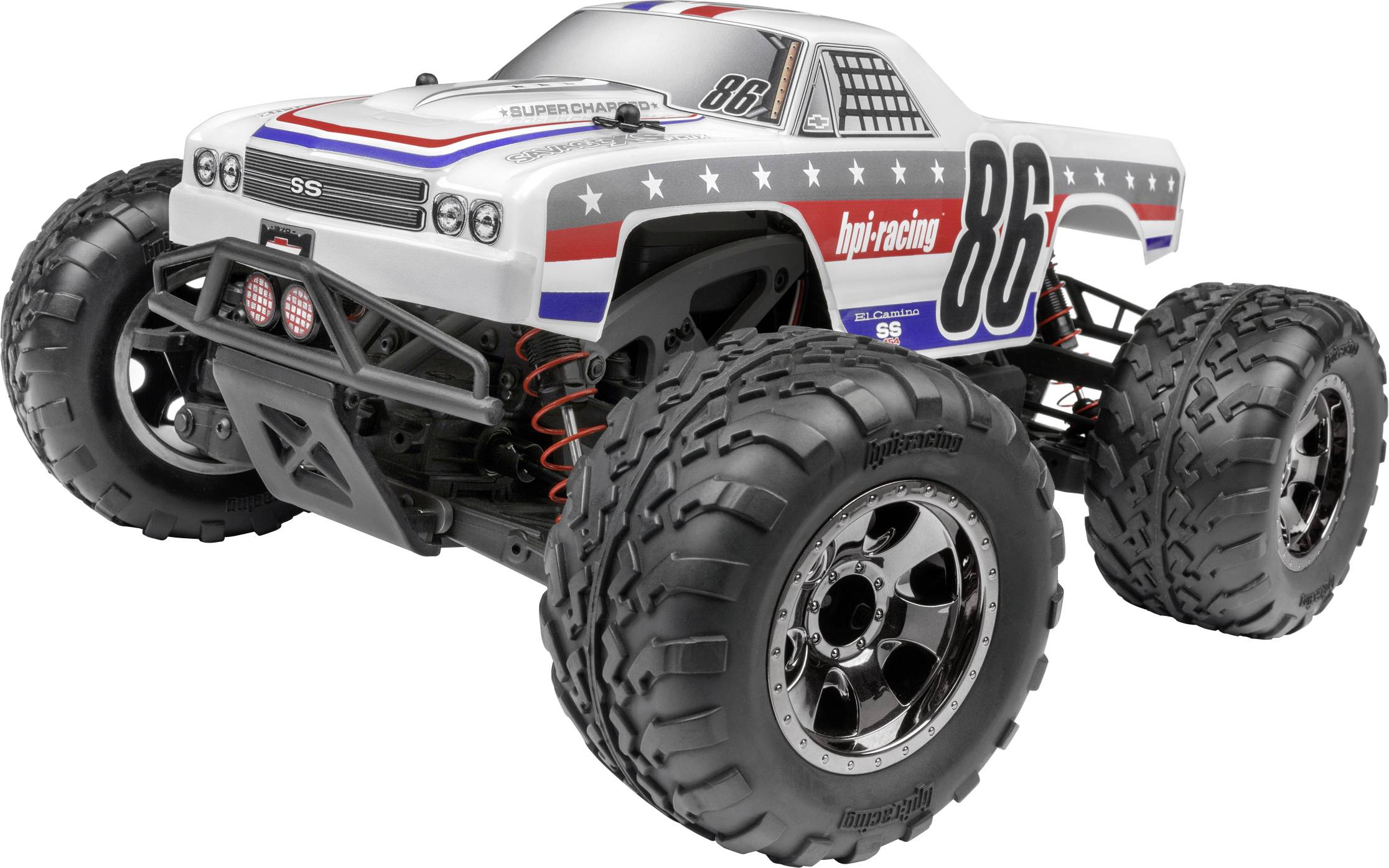 HPI Racing Savage XS Flux Chevrolet EL Camino Brushless 1:12 RC Modellauto Elektro Monstertruck Allradantrieb (4WD) RtR -1