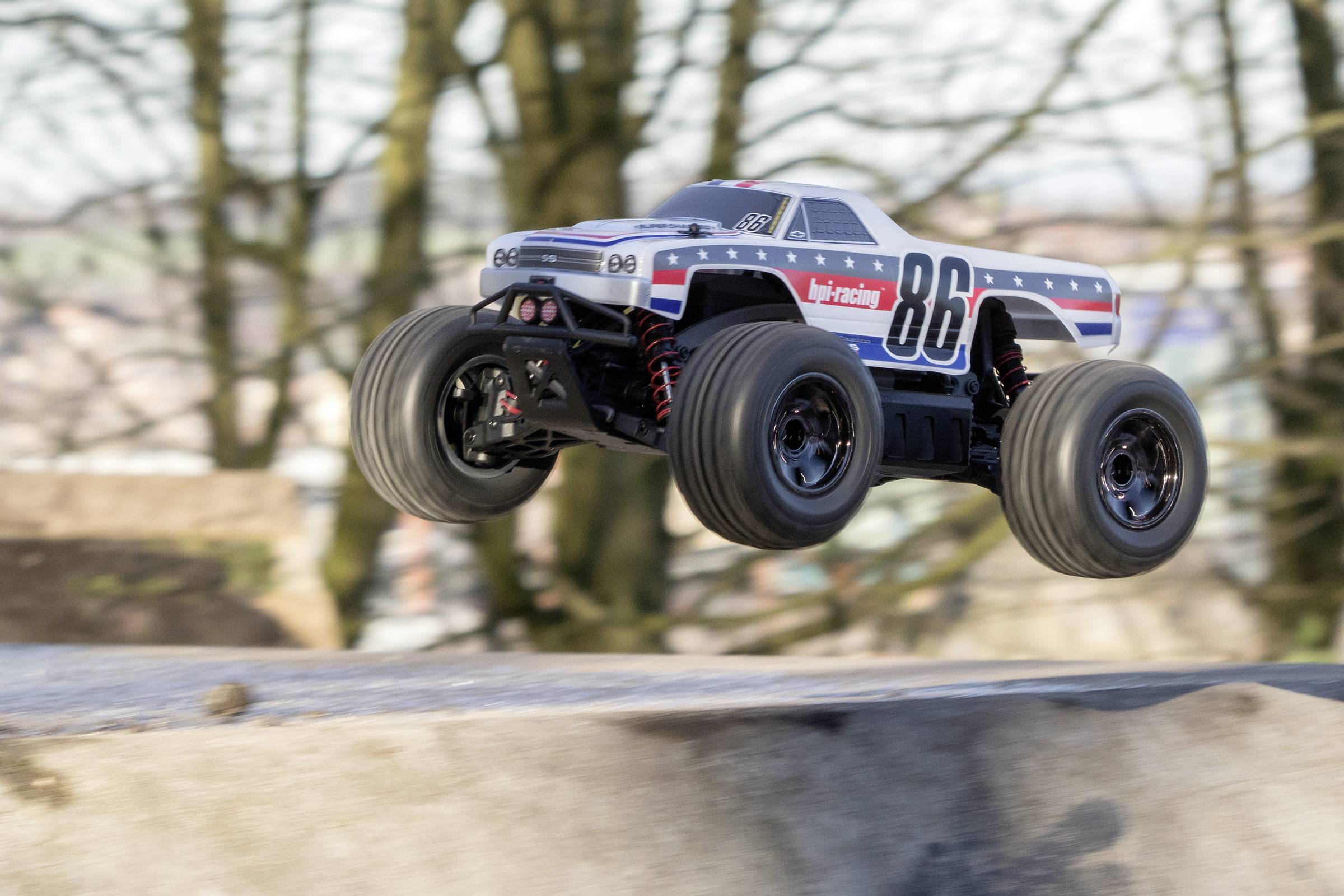 HPI Racing Savage XS Flux Chevrolet EL Camino Brushless 1:12 RC Modellauto Elektro Monstertruck Allradantrieb (4WD) RtR -4