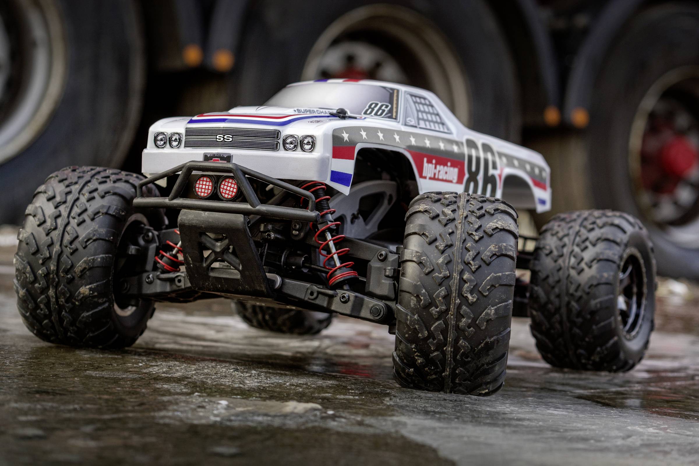 HPI Racing Savage XS Flux Chevrolet EL Camino Brushless 1:12 RC Modellauto Elektro Monstertruck Allradantrieb (4WD) RtR -9