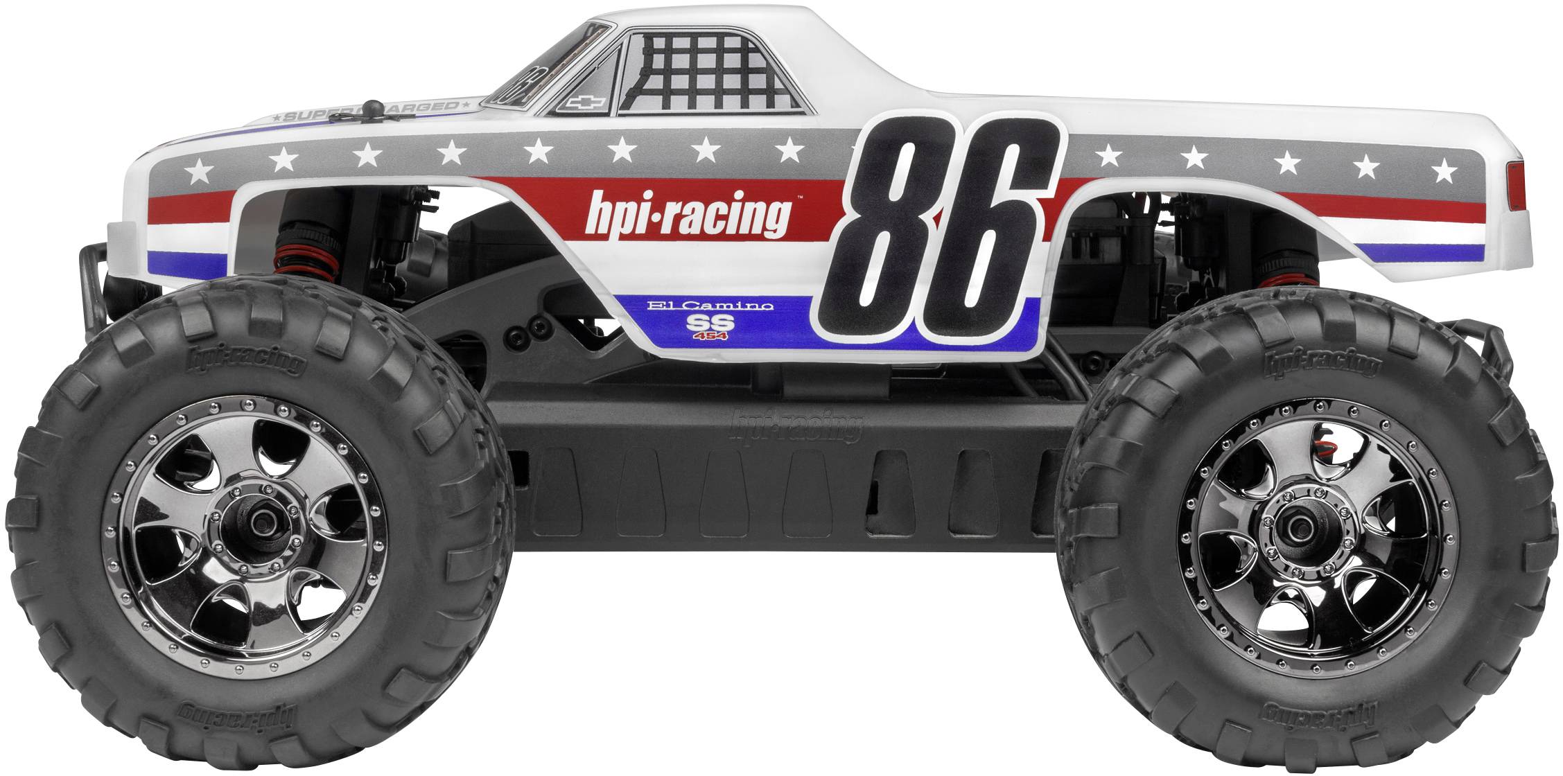 HPI Racing Savage XS Flux Chevrolet EL Camino Brushless 1:12 RC Modellauto Elektro Monstertruck Allradantrieb (4WD) RtR -18