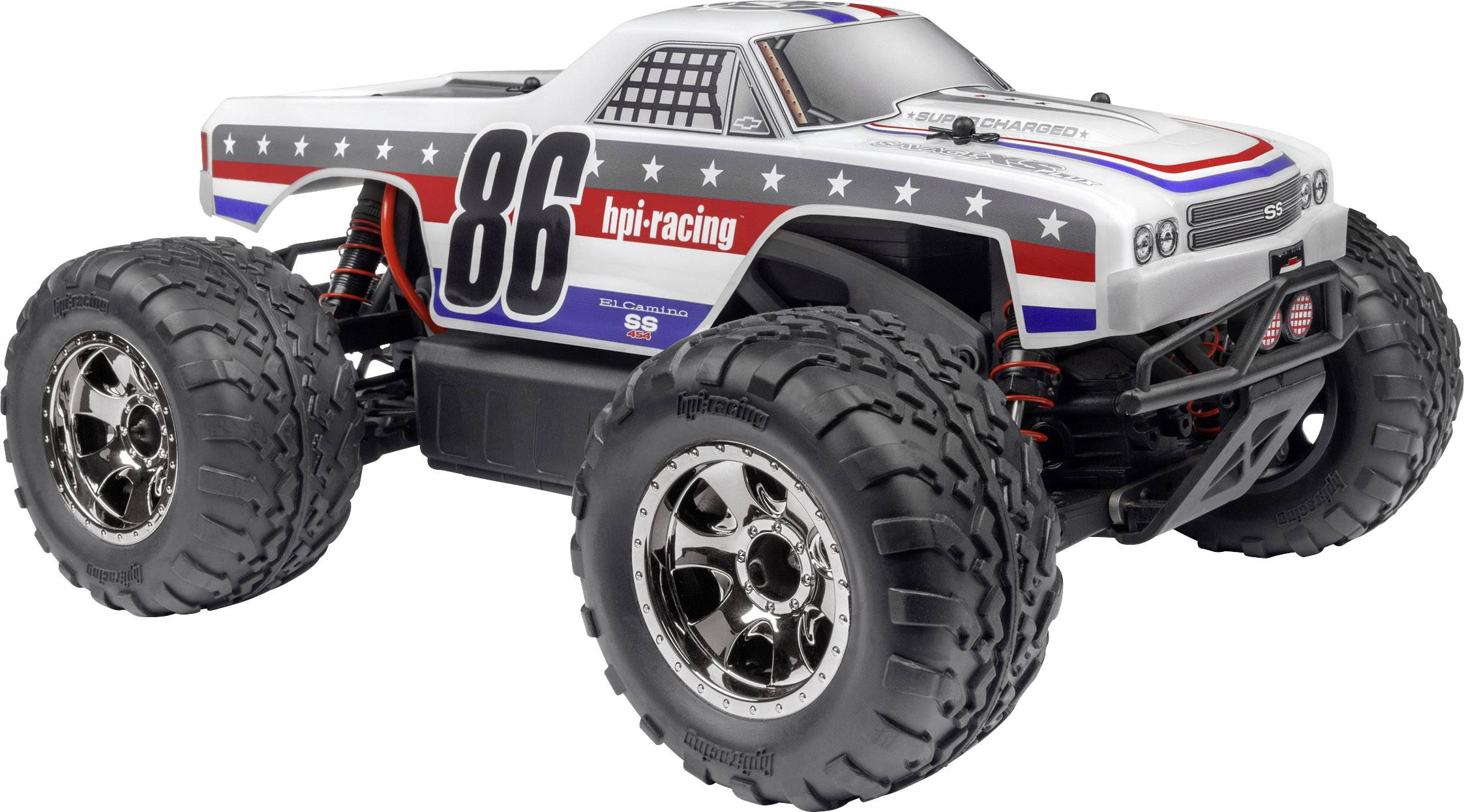 HPI Racing Savage XS Flux Chevrolet EL Camino Brushless 1:12 RC Modellauto Elektro Monstertruck Allradantrieb (4WD) RtR -22