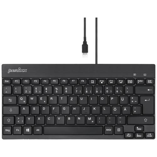 Thumbnail - Perixx PERIBOARD-426 DE USB Tastatur Deutsch, QWERTZ Schwarz