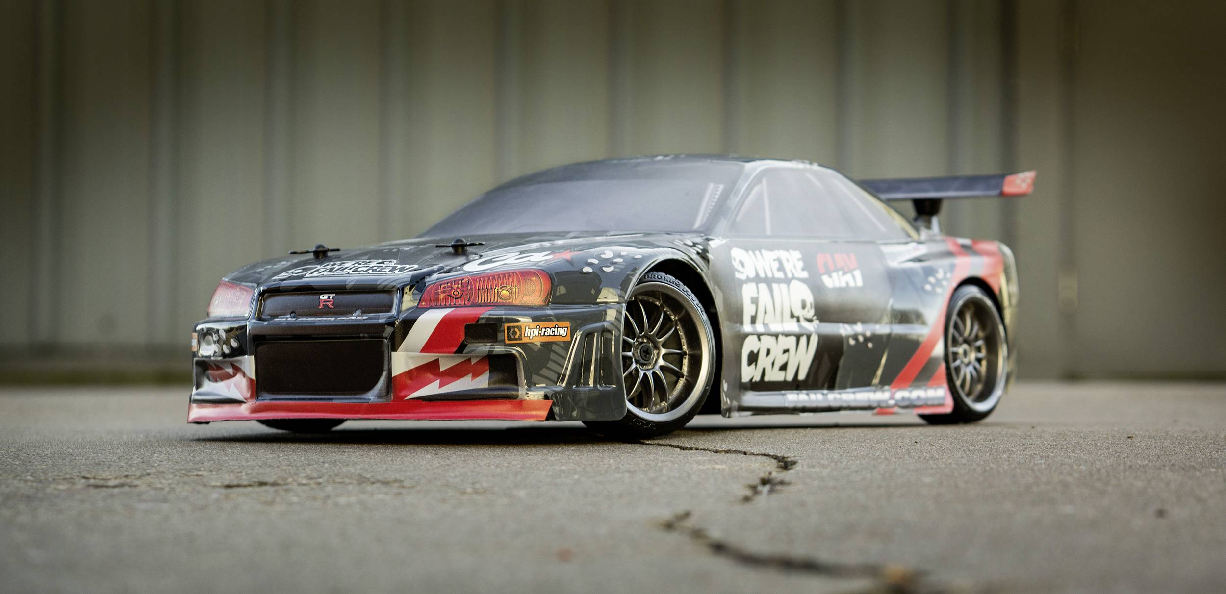 HPI Racing E10 Drift Nissan Skyline R34 GT-R Brushed 1:10 RC Modellauto Elektro Straßenmodell Allradantrieb (4WD) 100% R-4