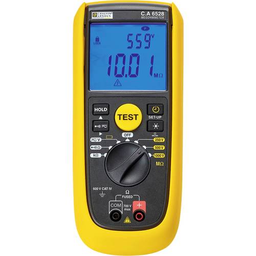 Chauvin Arnoux C.A 6528 Isolationsmessgerät kalibriert (DAkkS-akkreditiertes Labor) 250 V, 500 V, 1000 V 11 GΩ