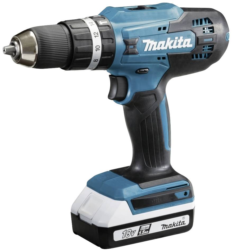 Makita HP457DWEX4 2cestný-aku příklepová vrtačka 2 akumulátory, kufřík, vč. příslušenství