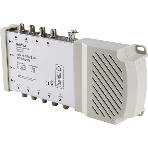 Renkforce RF-STS-380 SAT Multischalter Eingänge (Multischalter): 5 (4 SAT/1 terrestrisch) Teilnehmer-Anzahl: 8 Quad-LNB-...