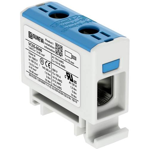 Ouneva Group VC05-0046 Verteilerblock Schrauben Blau 1 St.