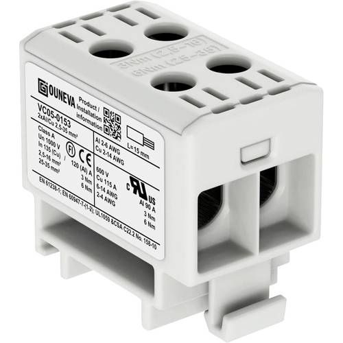 Ouneva Group VC05-0153 Verteilerblock Schrauben Grau 1 St.