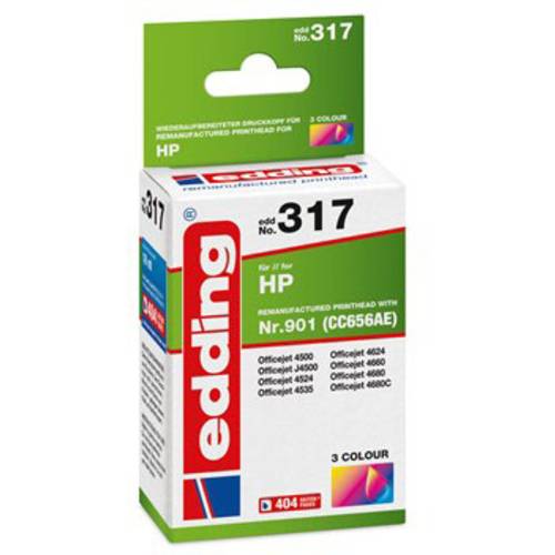 Edding Druckerpatrone ersetzt HP 901, CC656AE Kompatibel Color EDD-317 18-317
