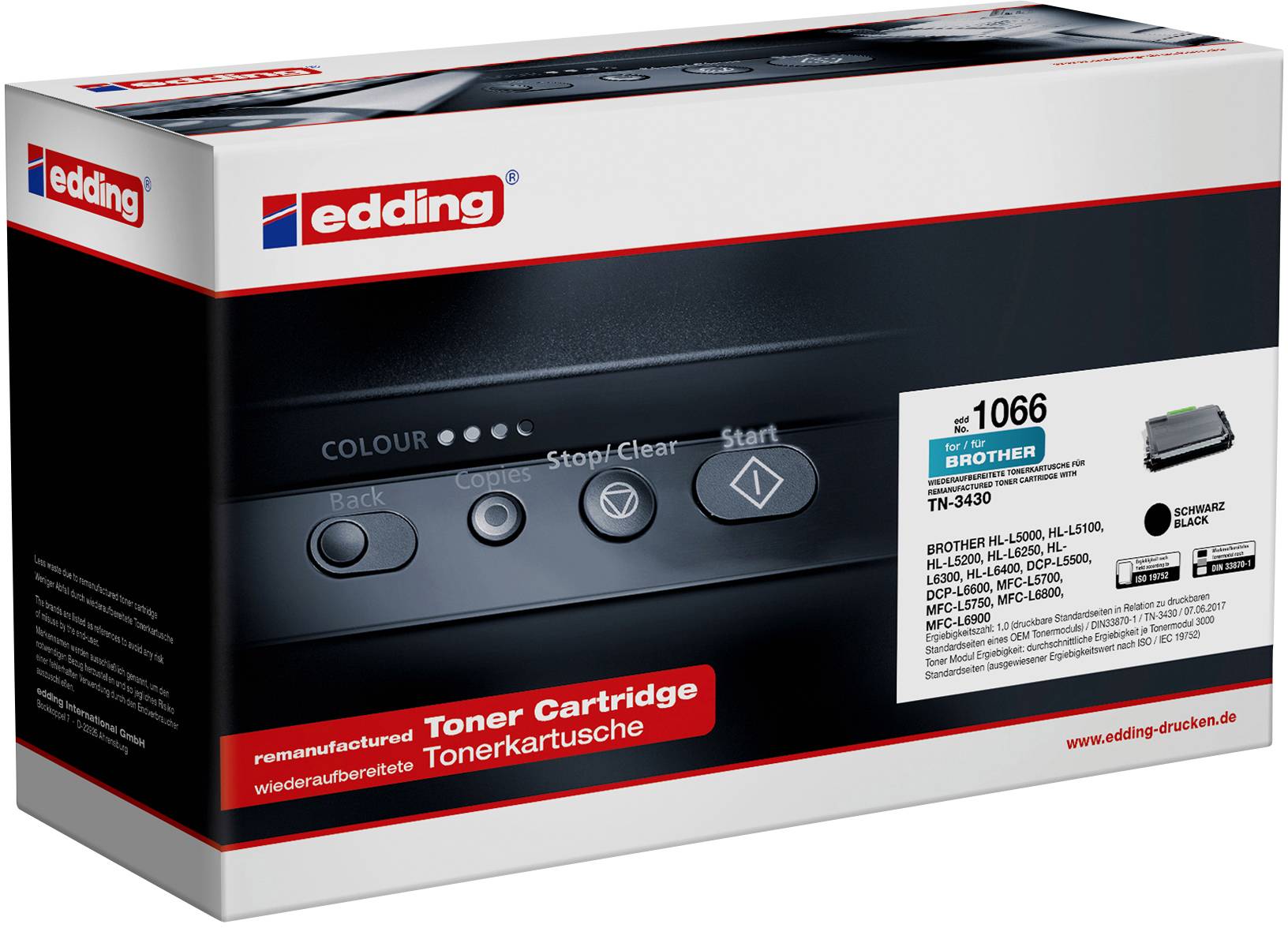 EDDING Toner 18-1066 wie Brother TN-3430 schwarz (18-1066)