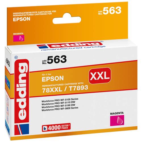 Edding Druckerpatrone ersetzt Epson 78XXL, T7893 Kompatibel Magenta EDD-563 18-563