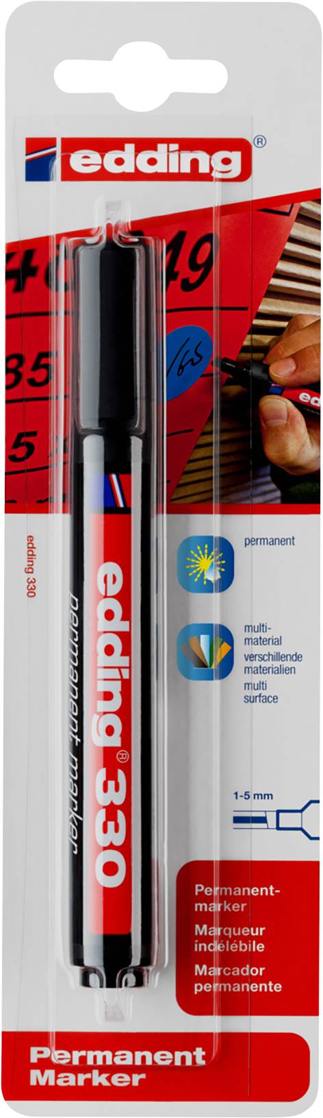 edding 330 Permanentmarker 1er-Blister schwarz-0