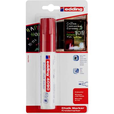 edding 4090 Kreidemarker 1er-Blister rot-0