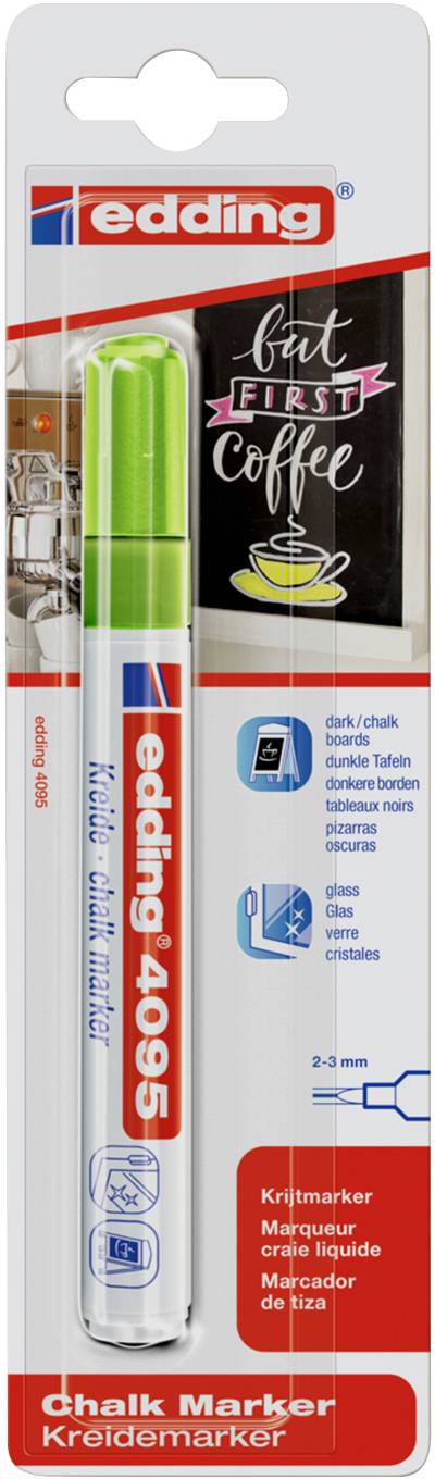 edding 4095 Kreidemarker 1er-Blister hellgrün-0