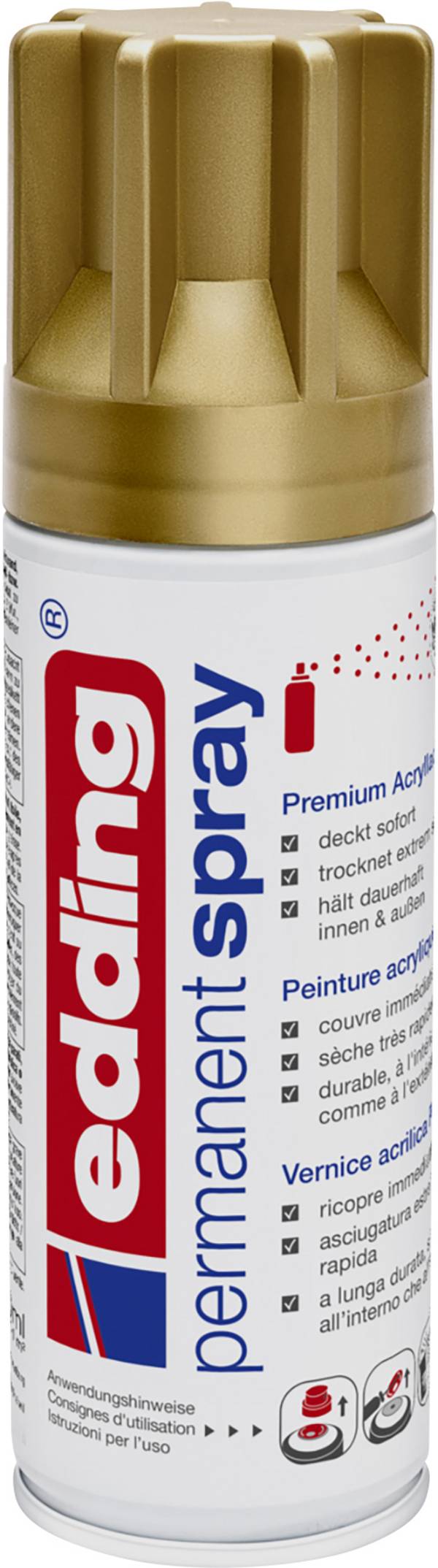 Edding 4-5200924 Edding Spray 5200 Farbe: reichgold seidenmatt  200 ml